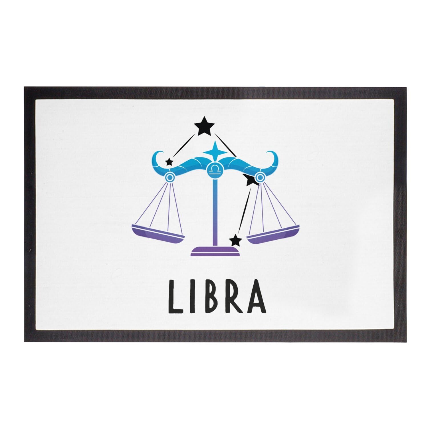 Paillasson astrologie Balance blanc tapis 60x40cm anti-poussière