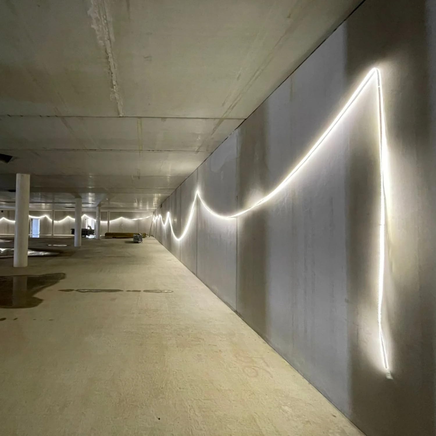 BauOn 15Meter LED Baustellenbeleuchtung LED Trommel, 6000k, 19500lm, IP65, 230V, Innen- & Außenbereich, Lichtschlauch auf Trommel, robuste Arbeitsleuchte für Baustelle & Werkstatt