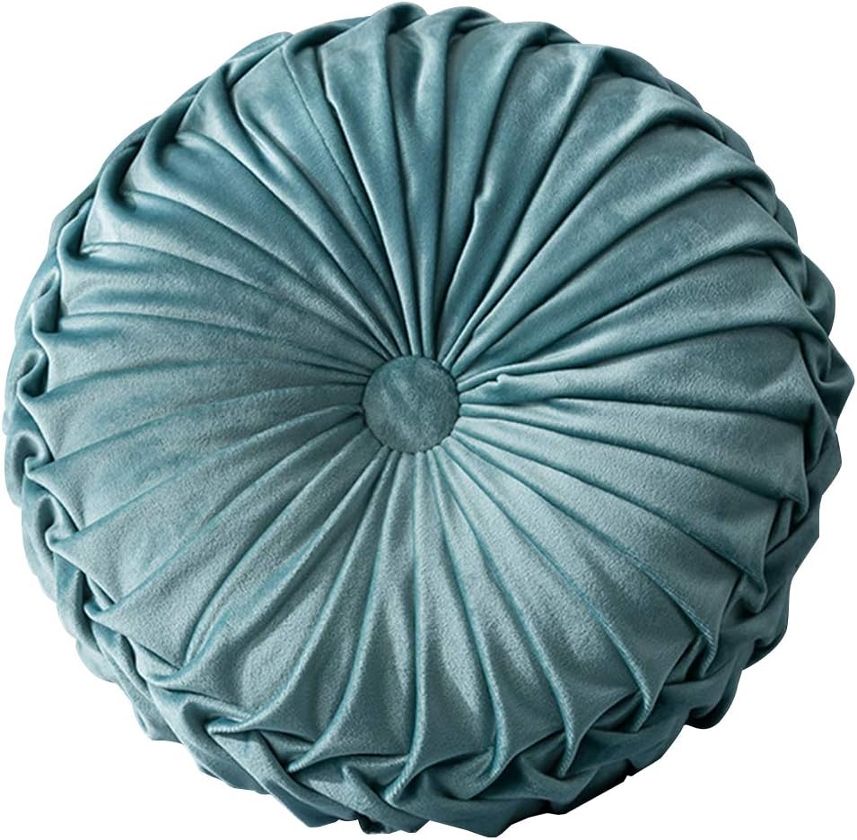 Samt Kürbis Wurfkissen - Plissiertes Zierkissen 35cm Für Sofa & Bett