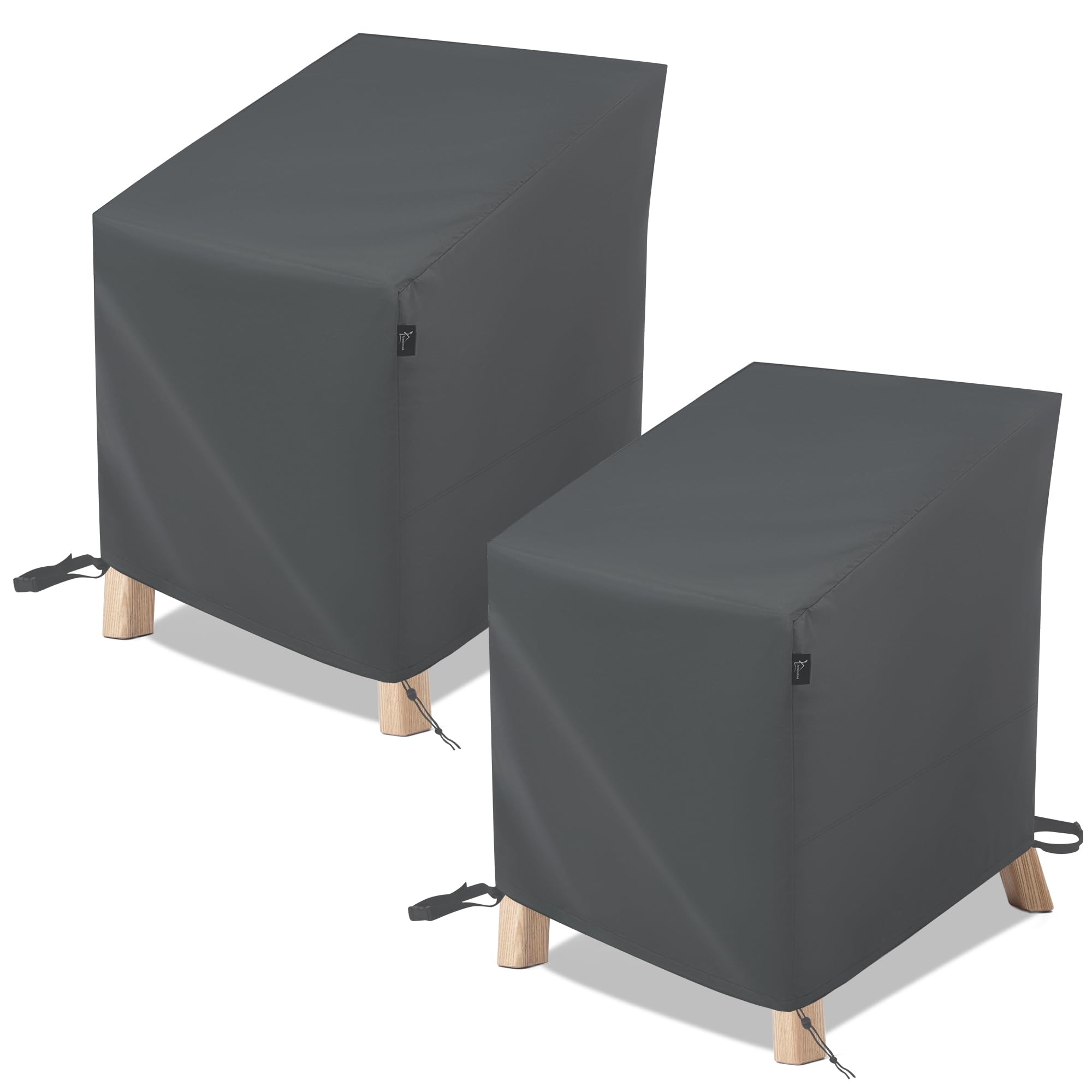 ARMORISTAID Patio Furniture Covers Waterproof 2 Pack,Patio Chair Covers for Outdoor Furniture Waterproof ,Heavy Duty Chair Covers Waterproof-Grey 30"