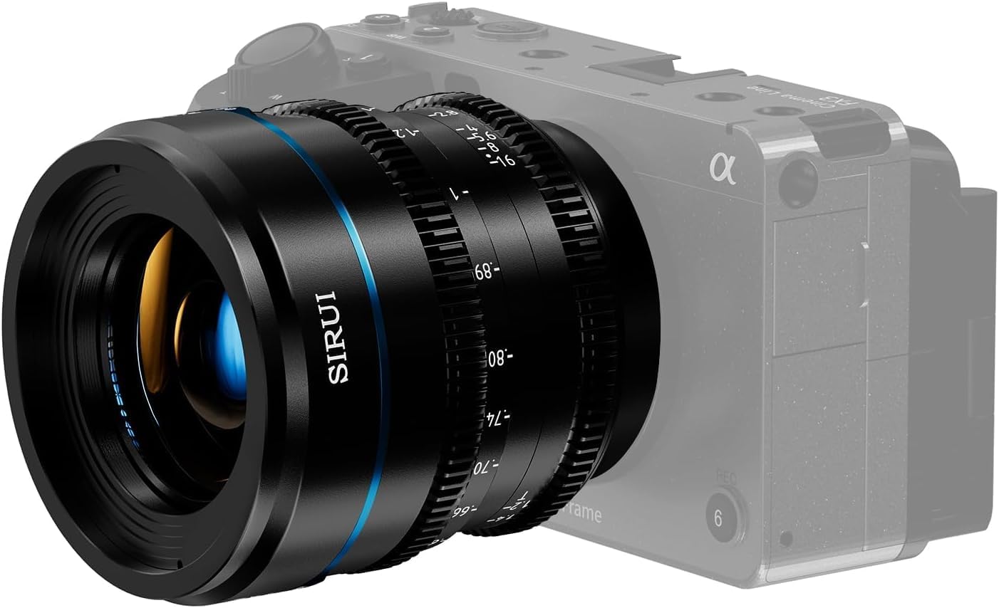 SIRUI Night Walker T1.2 S35 Cine Lens Set, 16mm, 24mm, 35mm, 55mm, 75mm Large Aperture Manual Focus Lens (E Mount, Black)