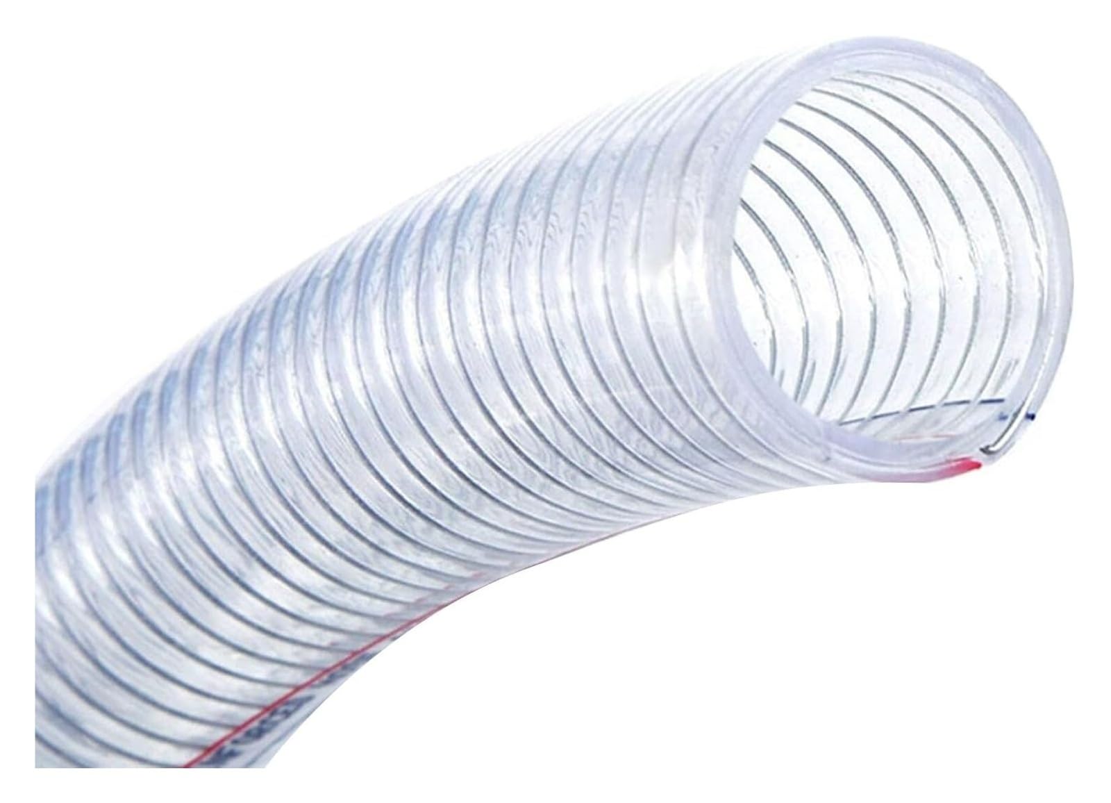 Rury z drutu stalowego z PVC Elastyczne, Grubość ścianki 6,5 mm przezroczysty drut stalowy z 2 zaciskami Pompa o długości 1 m Wytrzymała rura zęzowa do łodzi przesyłu wody(ID 150mm)
