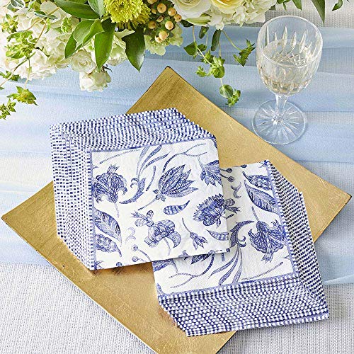 image for Kate Aspen Blue Willow Wedding Napkins, Thick Decorative Dinner Napkin