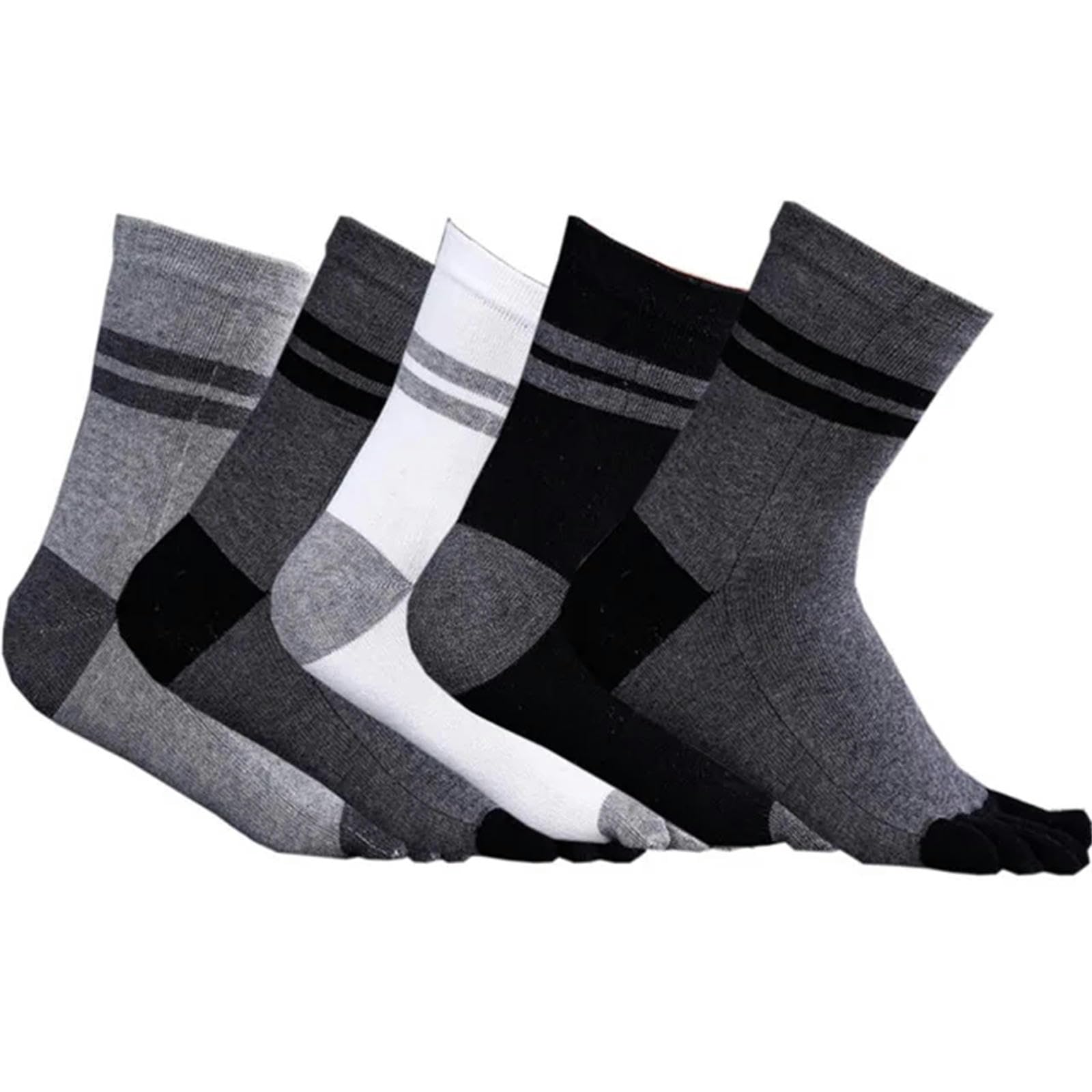 Calzini Calzini di Punta da 5 Coppie di Calzini per Uomini A 5 Dita Calze Casual di Moda con Le Dita dei Piedi-5Pairs Mix Colors 6-Eu39-44 Us 6-10