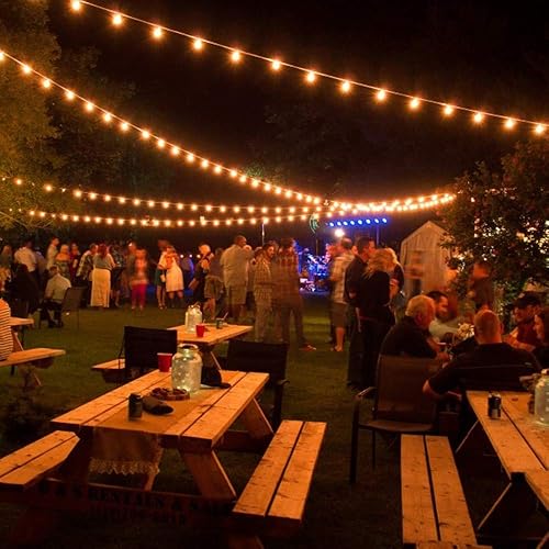 Miniatura 50 de Bombilla LED Edison G40 de bajo vatio, bombilla LED de 1 W, equivalente a 10 W, incandescente E26, base de tornillo, bombillas LED ultra cálidas