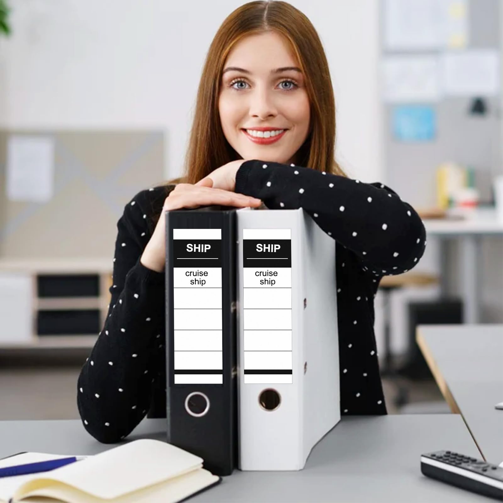 Pack Of 50 Folder Spine Labels, Self-Adhesive, Wide 3.6 X 19 Cm For 5 - View #7