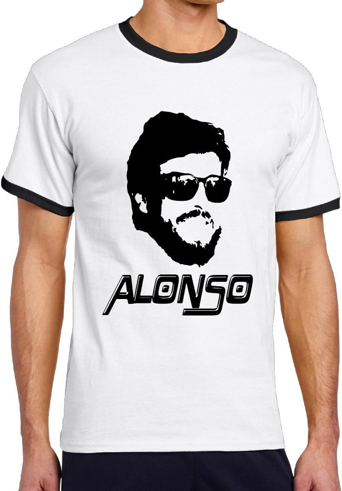Cool Fernando Alonso Silhouette Men Ringer T Shirt