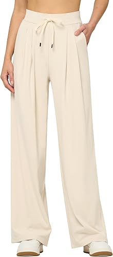 Willit Women's Dress Pants Wide Leg Stretch Work Pants Business Casual Pull On S