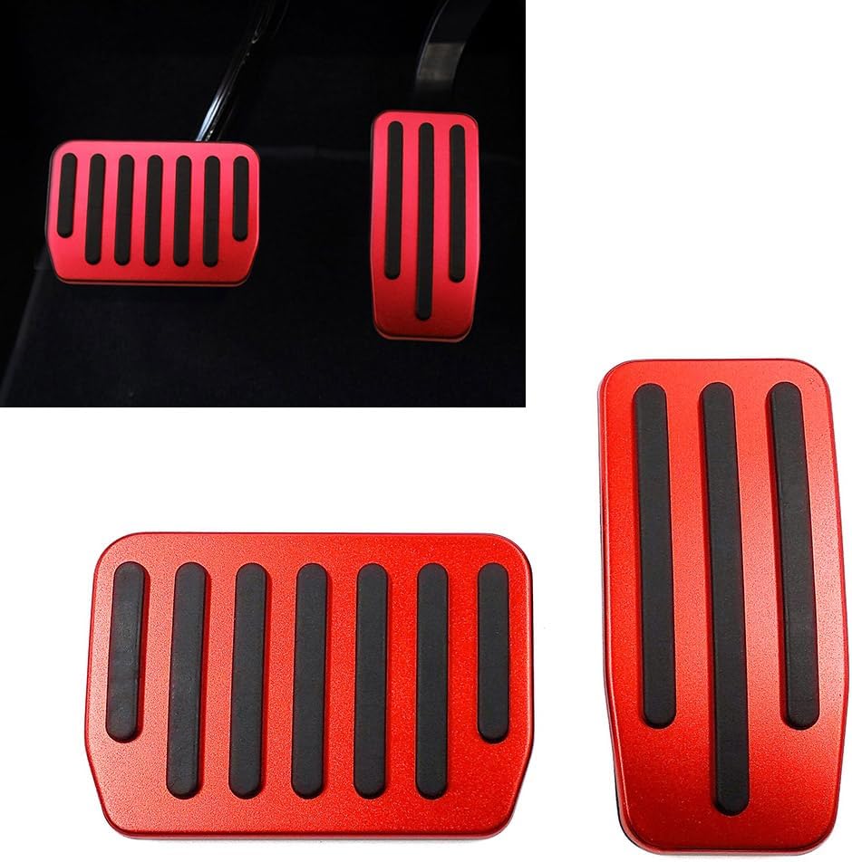 Red Car Foot Pedal Pads Car Brake Pedal Cover Replacement for Tesla Model 3 2017-2023 for Model Y 2020-2022