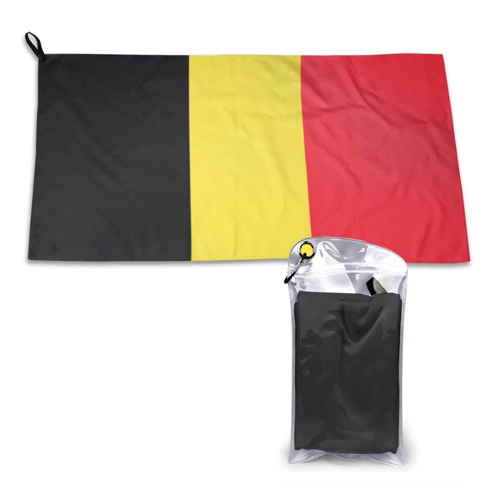 DUYKIMQW Flag of Belgium Print Quick Dry Towel 16x31.5in White