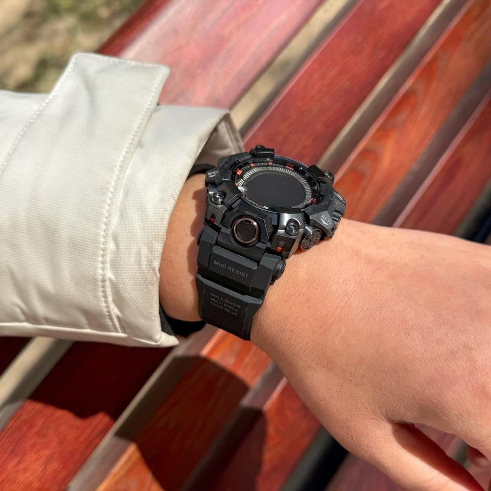 Durable Resin Replacement Watch Strap Compatible with Casio GWG-B1000 Series | Fits GWG-B1000-3AJF/GWG-B1000EC-1AJF/GWG-B1000-1A4JF/GWG-B1000-1AJF Men’s Watch Band Accessories