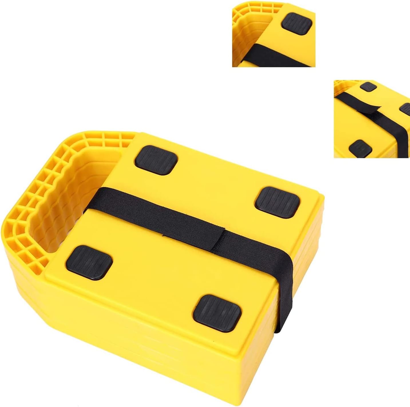 Homeon Wheels RV Jack Pads Camper Chock Blocks Trailer Leveling Jack Stabilizer Help Prevent Jacks from Sinking, 6.85" x 6.85" (4 Pack)