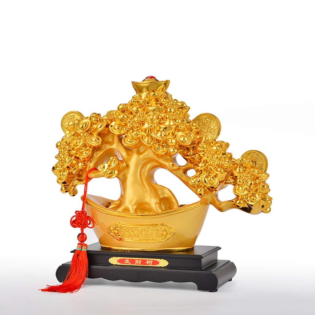 Statue sculpture or arbre de fortune aux finitions soignées pour bureau - 4