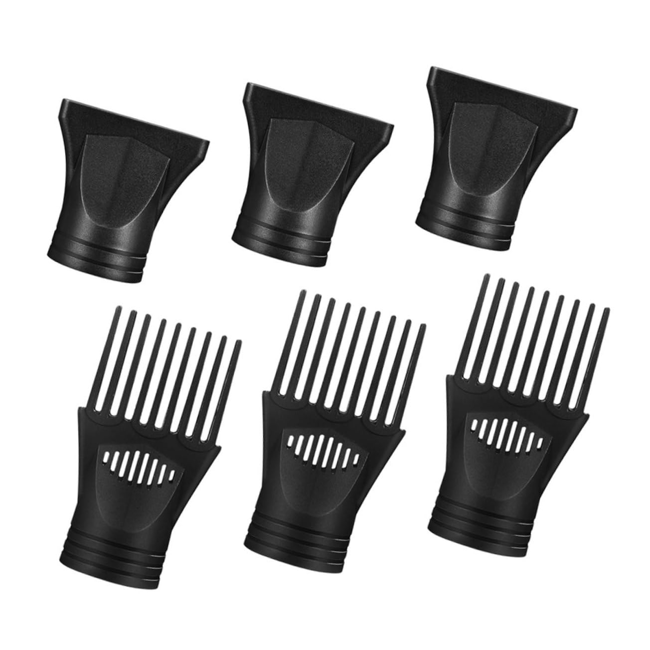 VALICLUD 5 Sätze Haartrocknerzubehör Haartrockner mit Diffusor lockig Fön Tipp Universal- Haartrocknerdüse Fonds haarföhn Düse für Haartrockner Austausch der Trocknerdüse Nylon Schwarz