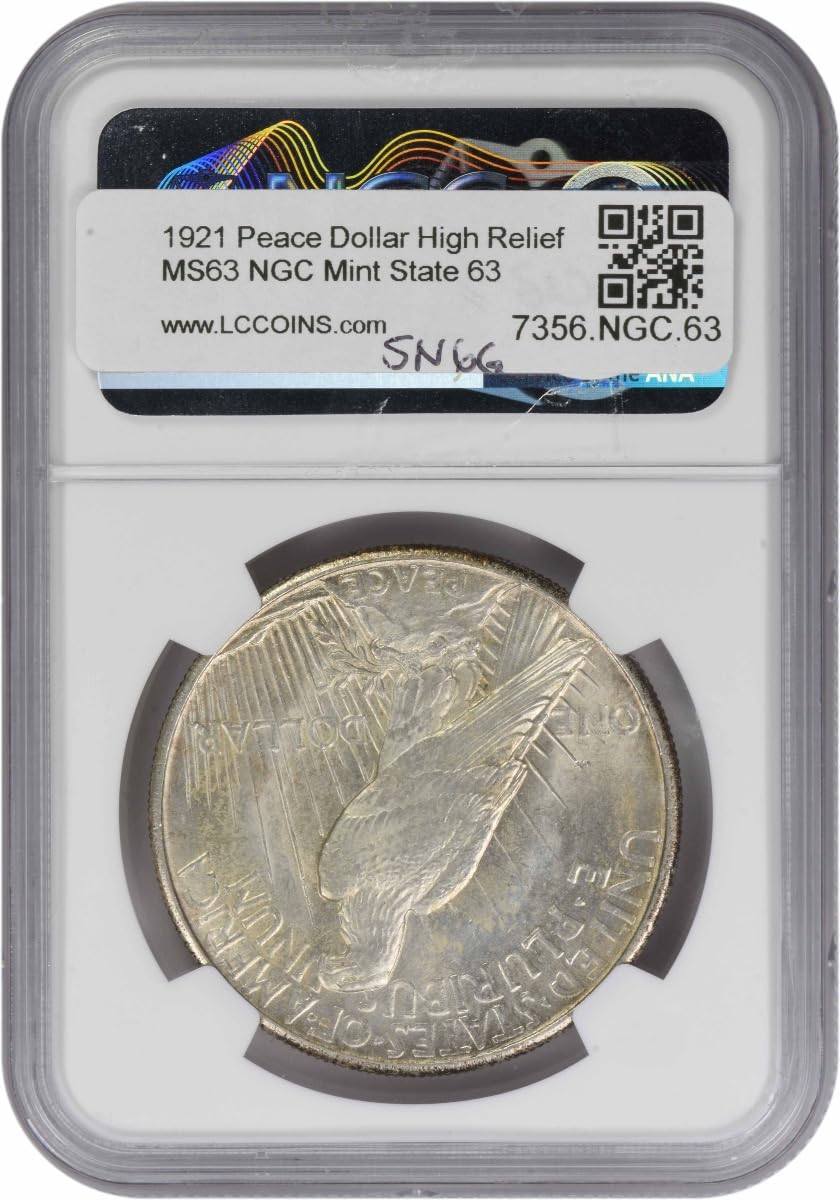 1921 P Peace Dollar NGC MS63