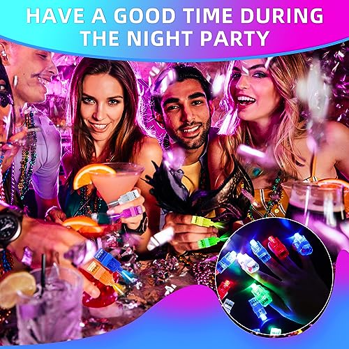 40 Stück Fingerlampe LED Fingerlichter LED Bunt Fingerlicht Fingerring Leuchtringe LED-Taschenlampen zum Aufstecken auf die Finger Fingertaschenlampe Kinder für Partys, Bälle, Discos