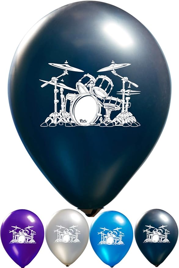 Party Zones Set of 16pcs Music Themed Balloons Drum