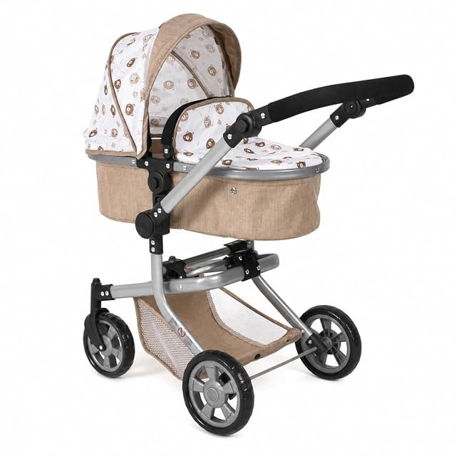 Bayer Chic 2000 Cochecito Muñecas 2en1 Mika - Manillar Regulable 47-80 cm