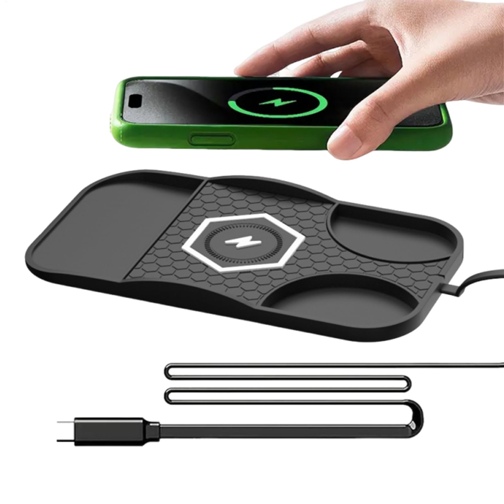 Caricatore Wireless Da Auto Base Cellulare In Silicone Antiscivolo