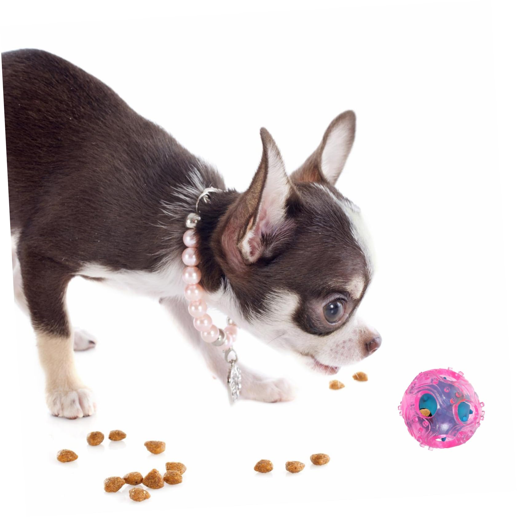 FRCOLOR 3piezas Pelota Interactiva De Dispensa De Comida Para Perros Juguete De Goma Para Entrenamiento y Ejercicio Color Aleatorio