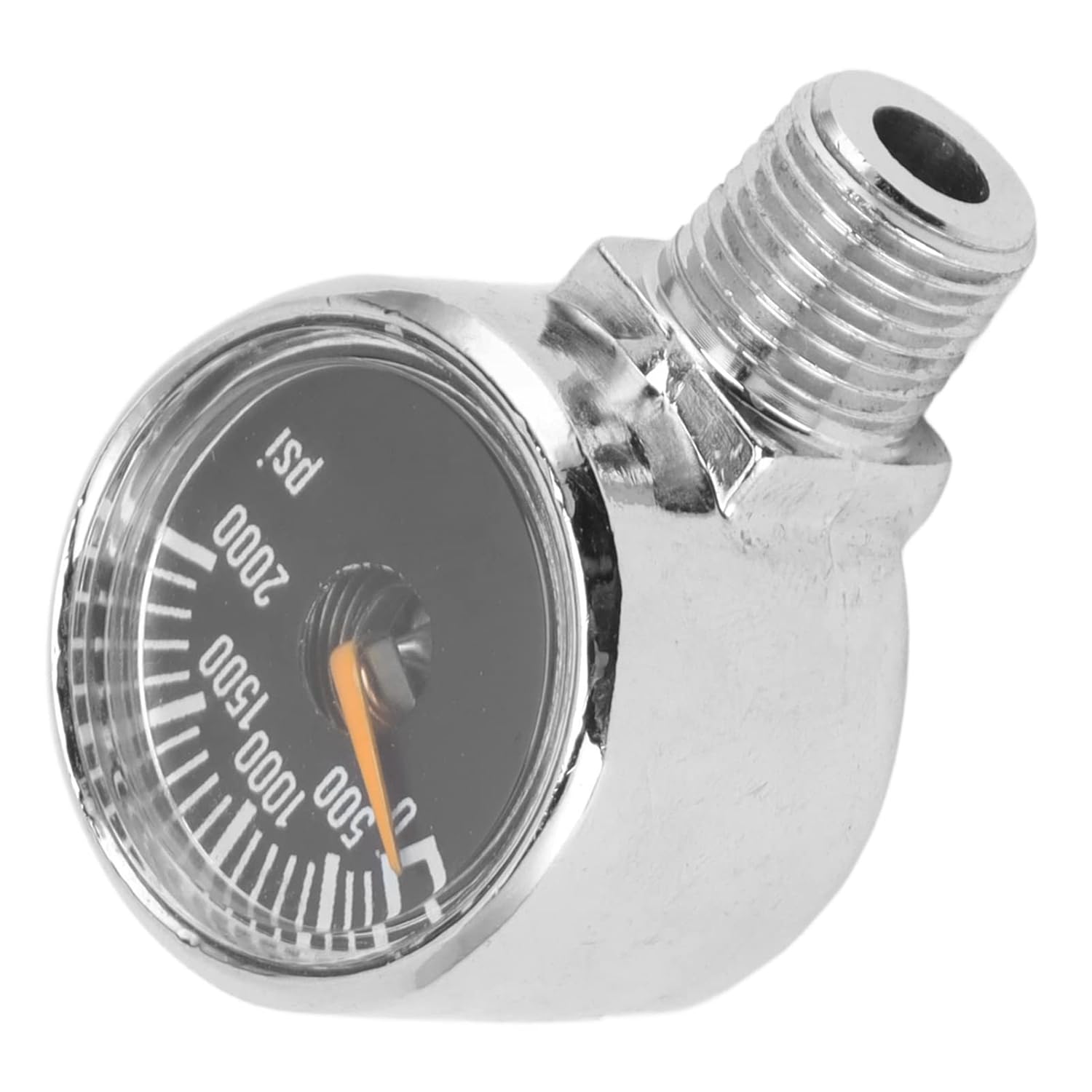 CO2 Keg Pressure Gauge, 2000psi 1/8NPT Stainless Steel Black CO2