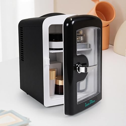 Miniatura 5 de Iceblue Mini refrigerador con ventana de visualización 4L - Negro