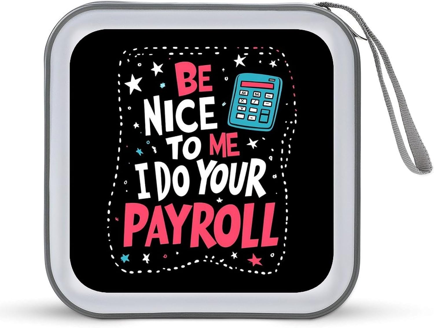 Be Nice To Me I Do Your Payroll Protective CD Case Storage Rack 40 Capacity DVD Holder Organizer Car Travel