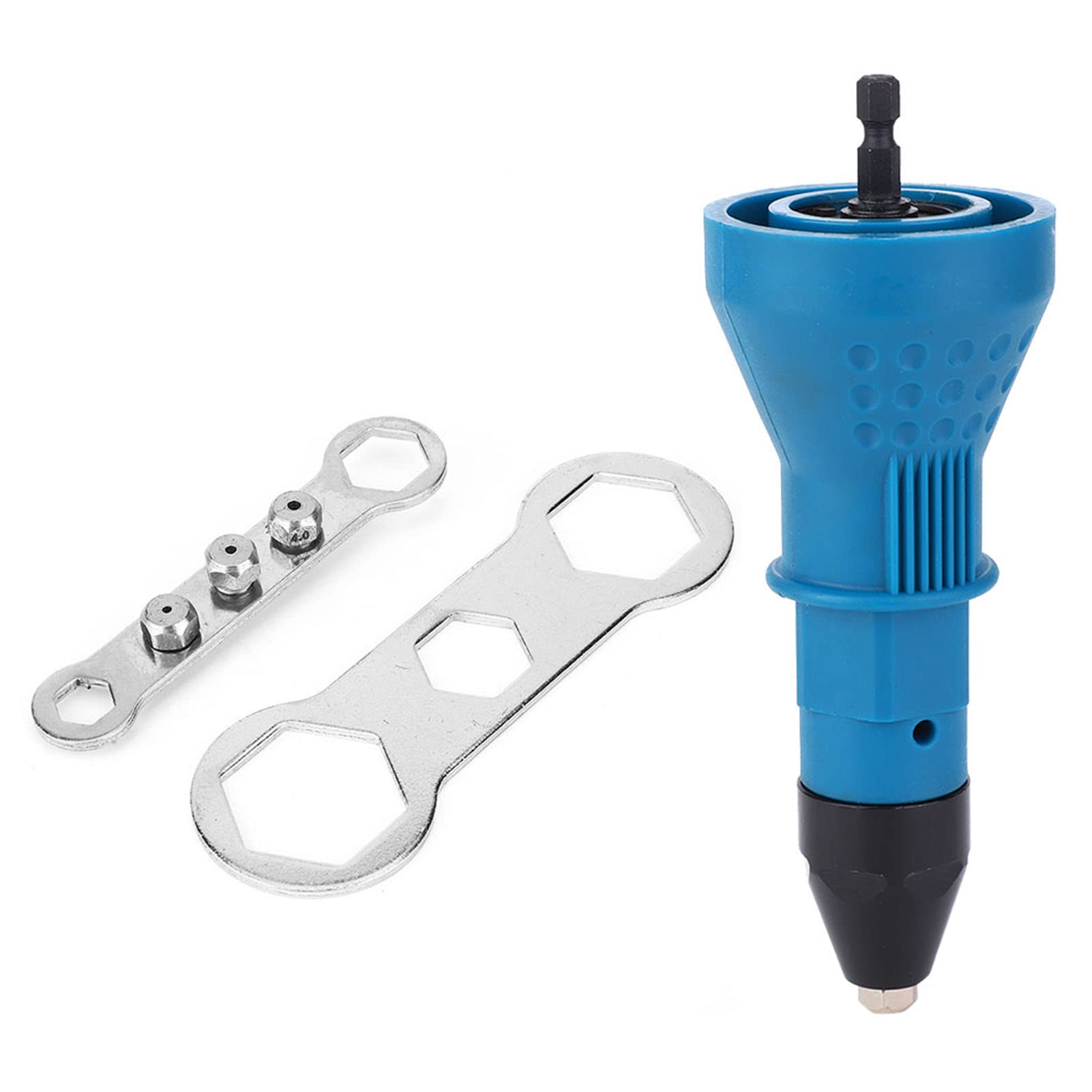 Adattatore per Pistola per Dadi per Rivetti Elettrici per Trapano Elettrico (BLUE)