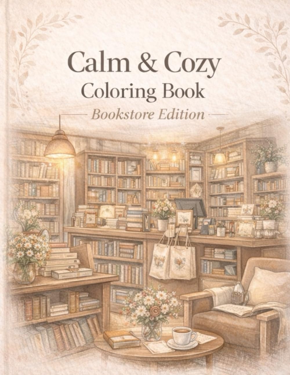 Calm & Cozy Coloring Book: Bookstore Edition: A Cozy Book-Themed Coloring Book for Relaxation and Stress Relief (Color & Calm)