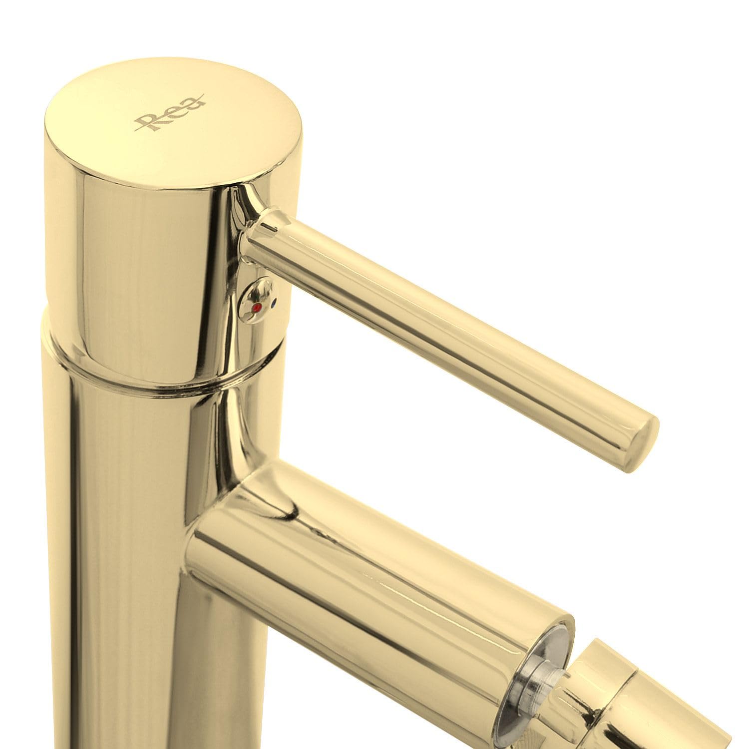 Rea - Rubinetto Bidet Tess L.Gold Miscelatore Monocomando In Ottone Per Wc Bagno (Oro) 12 X 4,5 X 18,5 cm