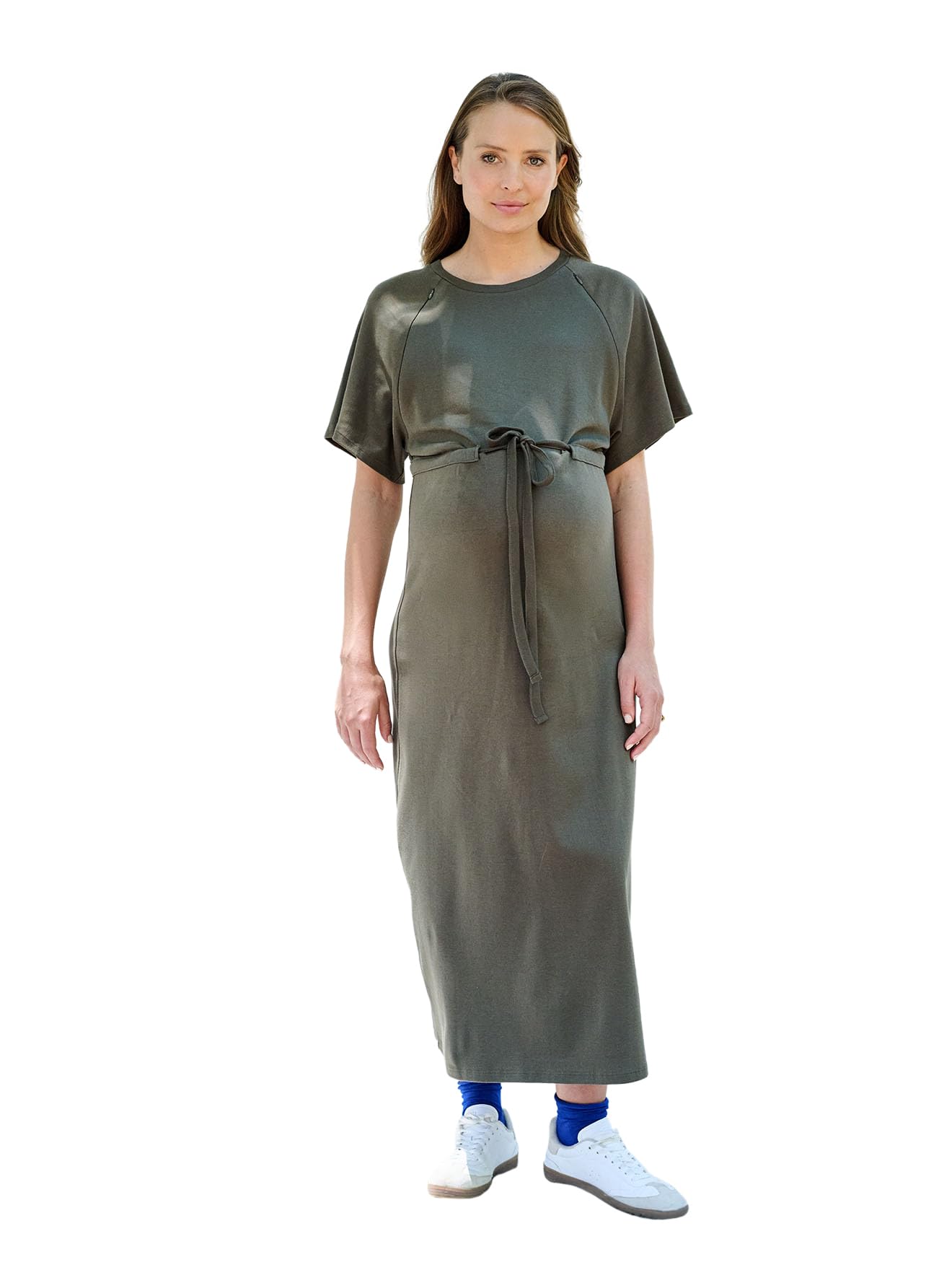 ENVIE DE FRAISE Robe Longue Grossesse et Allaitement Zippé Maille
