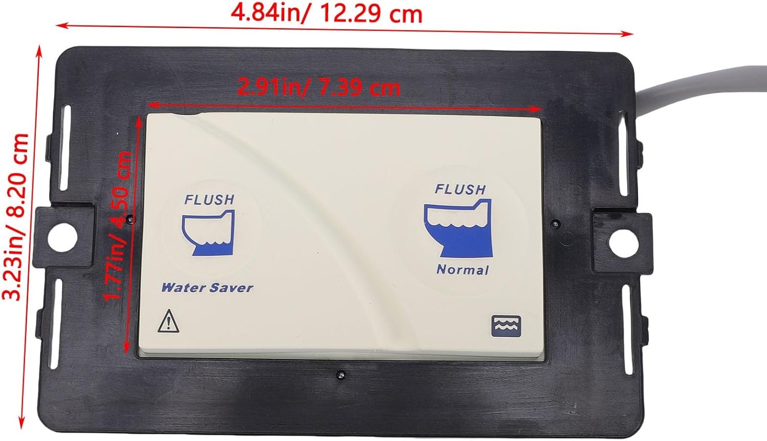 Atyhao 36387 RV トイレの壁スイッチ デュアル ボタン コントロール パネル サイレンス プラス 2006 年 4 月