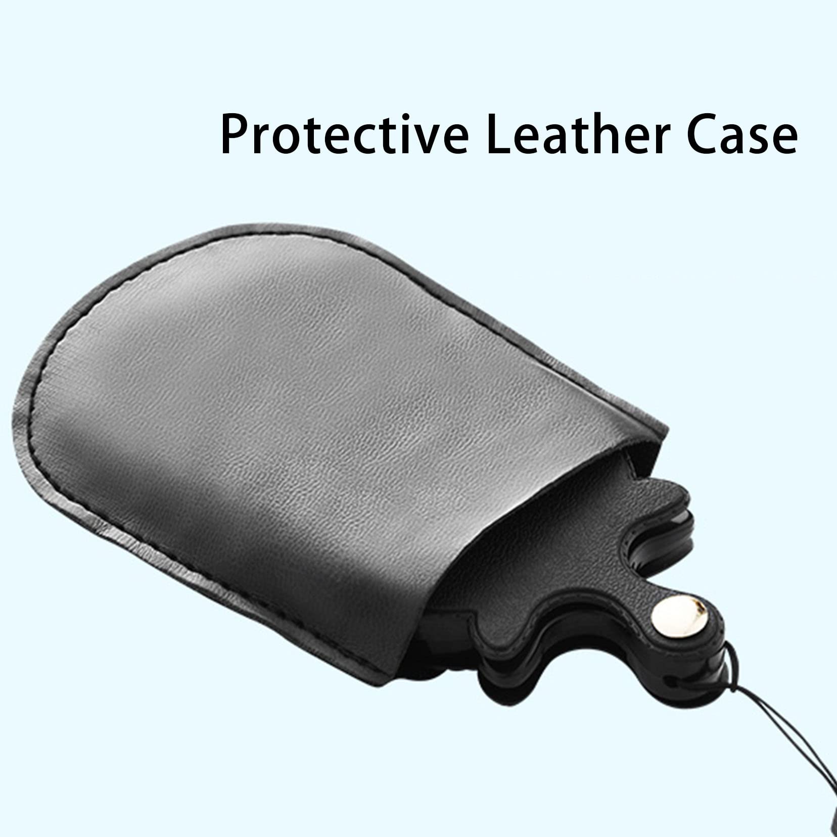 ESNY 2 szt. 10 x mini etui z klapką ze szkła powiększającego z obrotową pochwą ze skóry ochronnej do czytania, nauki, biżuterii, hobby, książek, rozmiar obiektywu 55 mm, twarda obudowa