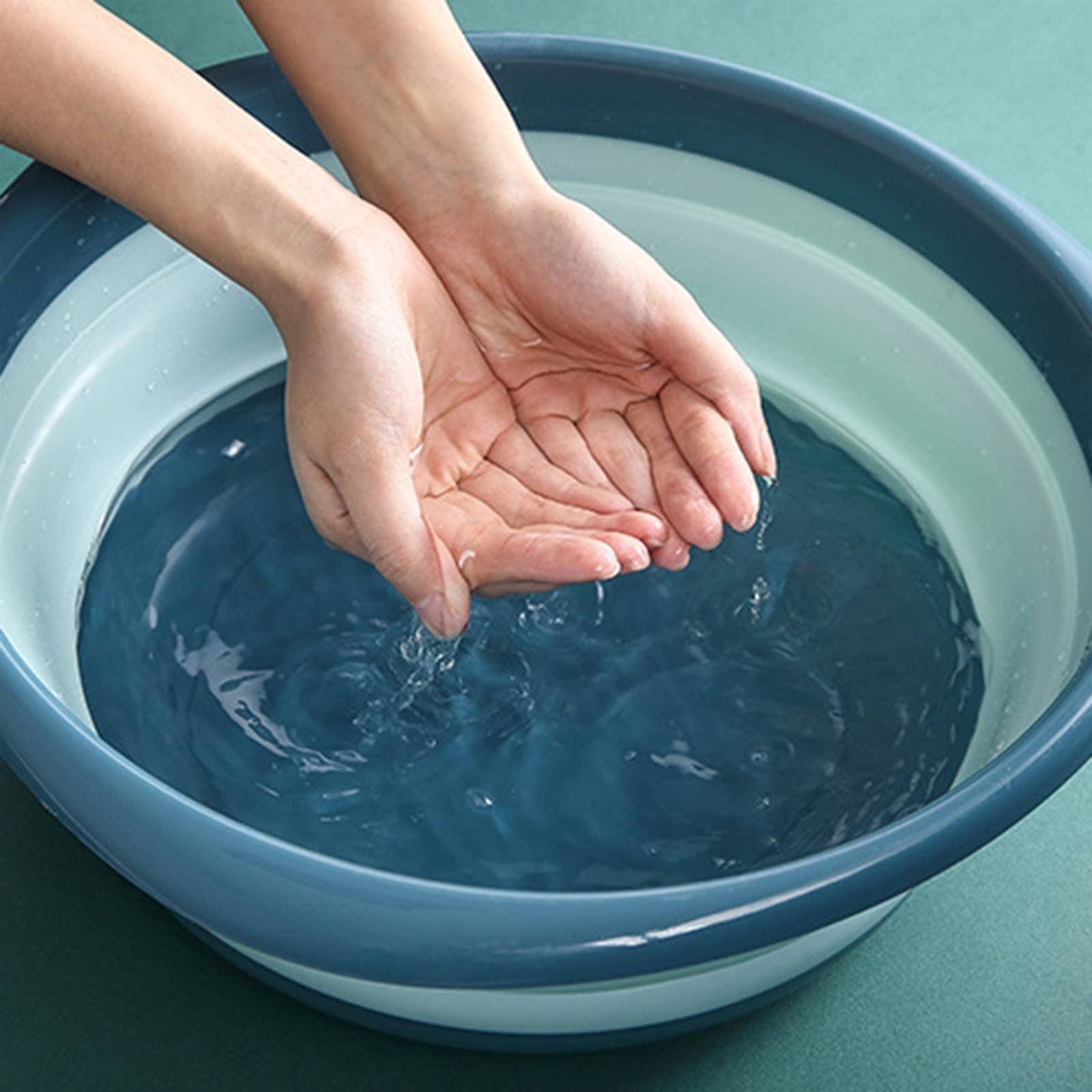 JINGYAN Cubos de Fregar Creative Folding Basin Outdoor Travel Portable Basins Washing Face Laundry Vegetable Foldable