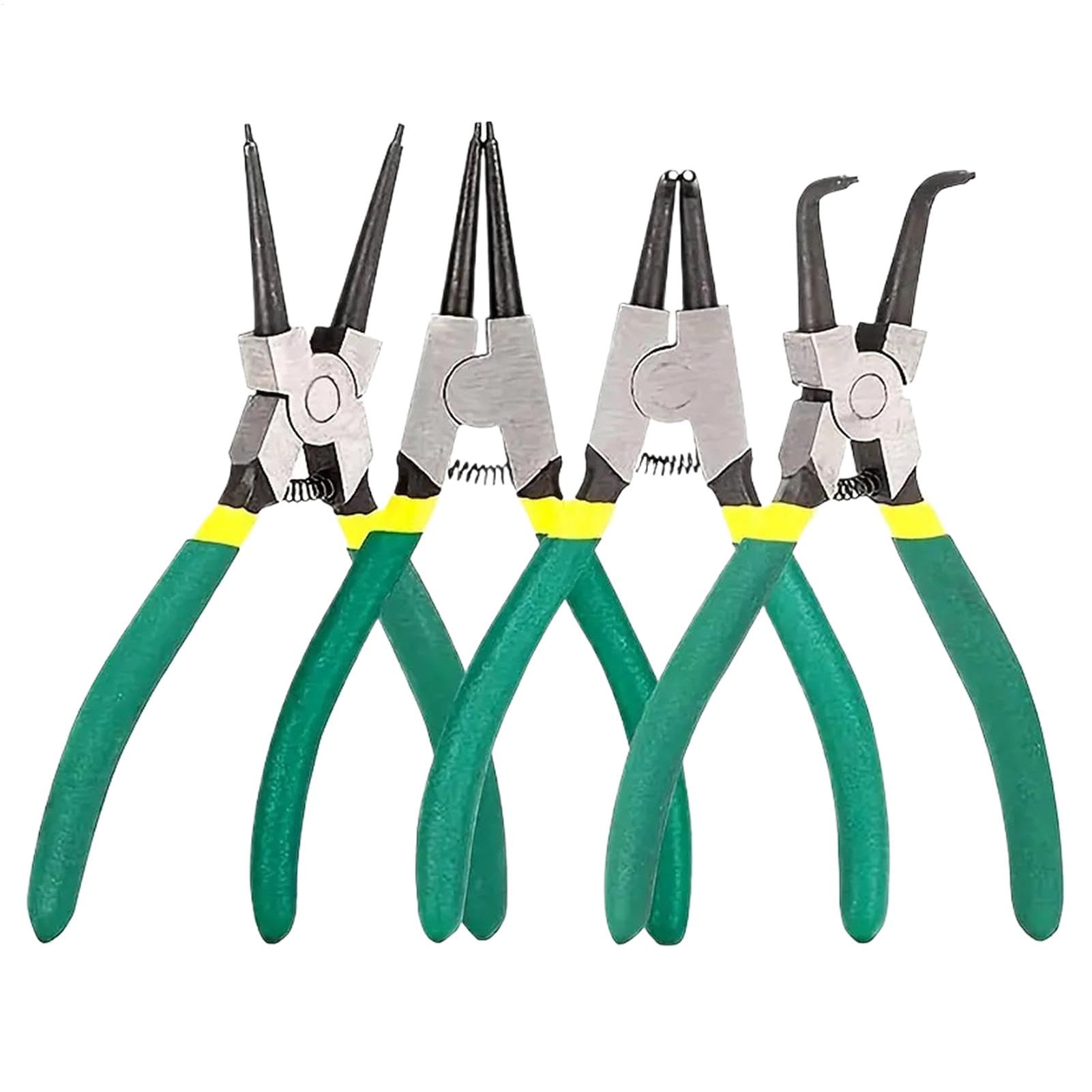 Kit Pinze Per Anelli Elastici Pinze A Molla, Punte A Ganasce Curve, Gancio | Circlip Estrattore Multifunzione Interno Ed Esterno Per Anelli Elastici Riparazioni Auto E Officina Meccanica