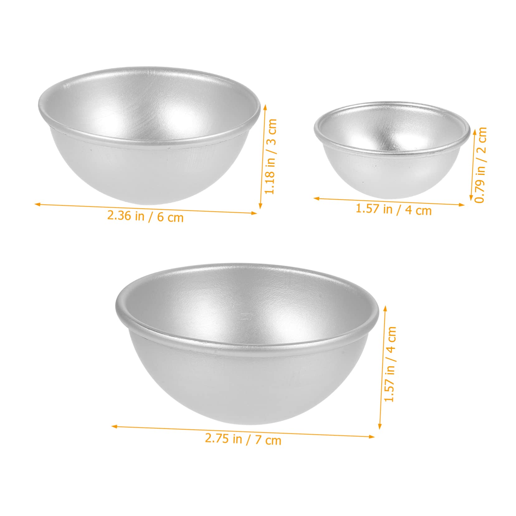 Moule Demi-sphère de Bricolage DIY en Alliage D’aluminium 12 Pièces