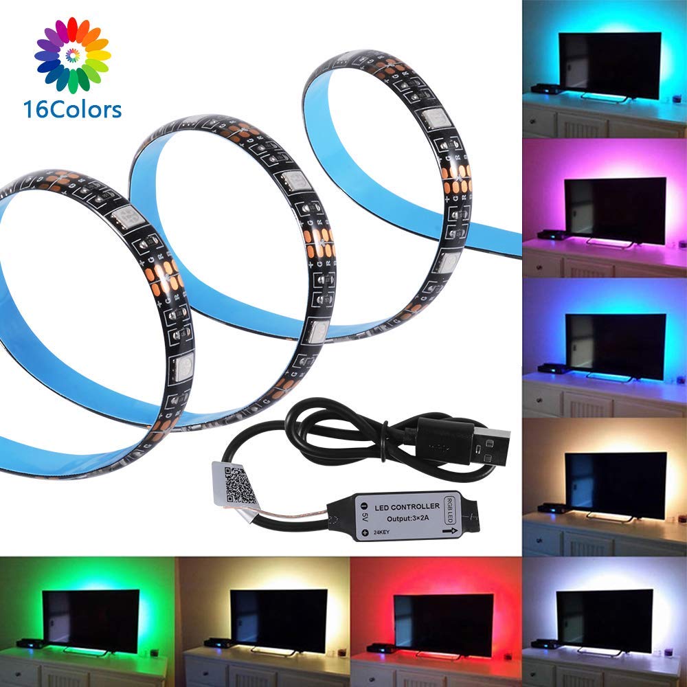 LED Strip Lights,2M/6.56ft LED Light Strip Bluetooth Smartphone APP Control,Waterproof RGB SMD LED TV Backlight Strip for Home Indoor Outdoor Decoration