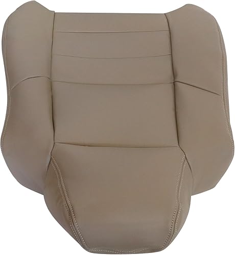 Miniatura 4 de NLQR Funda de asiento de repuesto para parte trasera del lado del conductor, piel de microfibra, color marrón pergamino, compatible con Ford F250