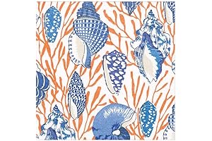 Caspari Shell Toile Paper Cocktail Napkins