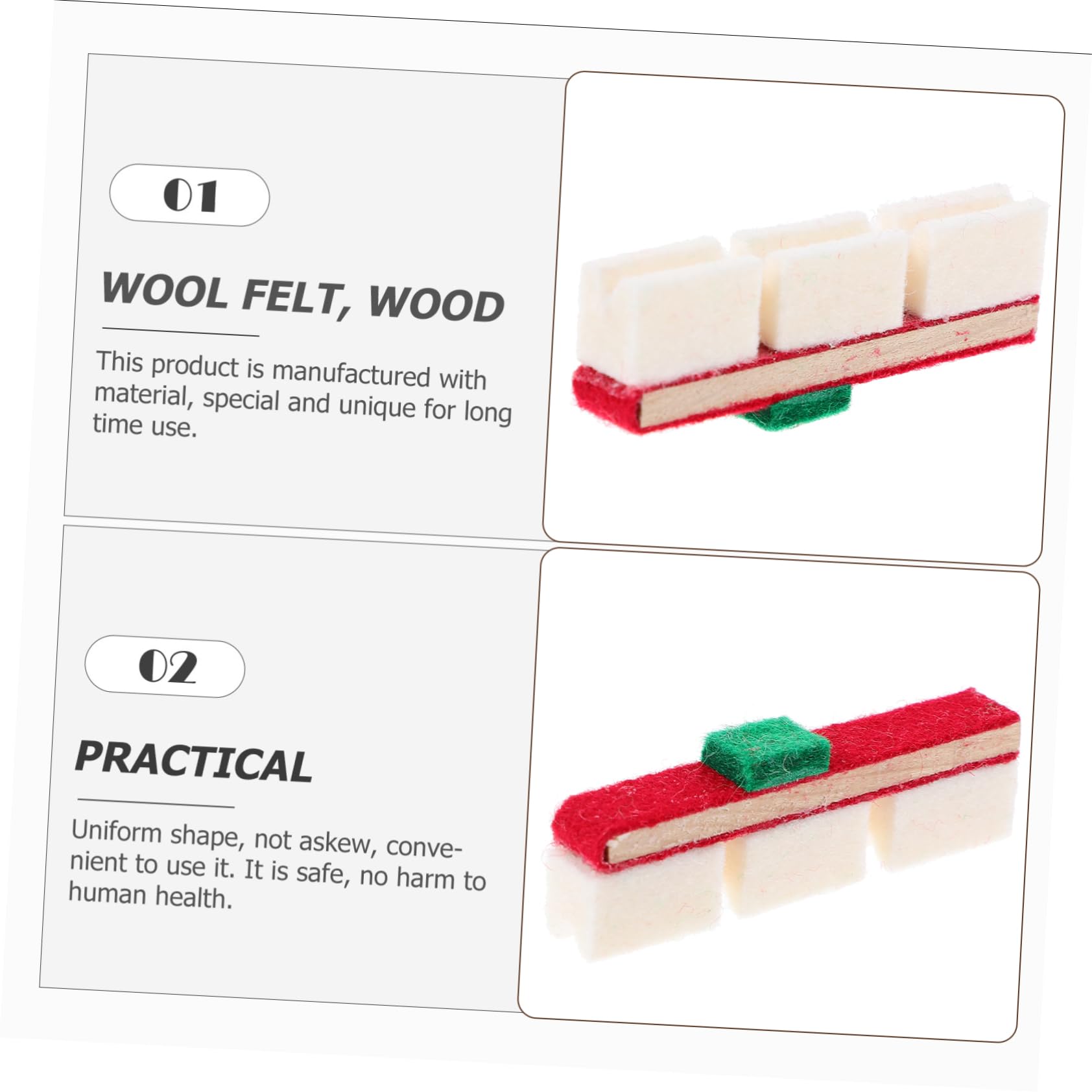 Garneck 2pcs Select Piano Cover Upright Piano Damper Pads Dummies Removable Notes Guide for Vertical Supplies Random Style