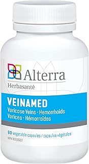 Alterra Veinamed Blood Circulation Supplement 60 caps |Herbal Medicine to Help with Hemorrhoids Treatment, Varicose Veins, Venous Insufficiency and Menstrual Clots | Disorder of the circulatory system and microcirculation | Support Veins, Aarteries, Blood Vessels