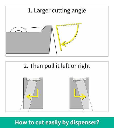 Miniatura 4 de GIBIBU 24 rollos de repuesto de cinta transparente, rollos de repuesto de dispensador de cinta transparente, cintas brillantes para envoltura de