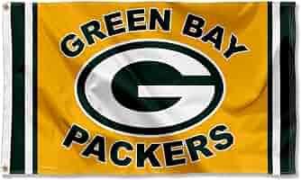 Amazon.com : Green Bay Packers Gold Flag Large 3x5 Banner : Sports u0026  Outdoors