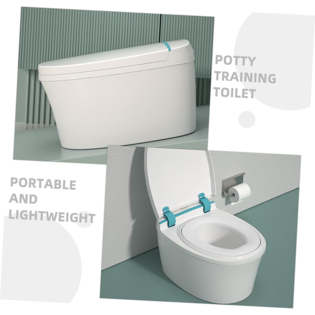 NOLITOY Töpfchen für Kleinkinder aus Pp-material Tragbar und Einfach zu Reinigen mit Weichem Sitz für Komfort für Zuhause und Reisen