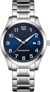 CIVO Uhren Herren Edelstahl Analog Armbanduhr Herren Wasserdicht Leuchtend Datum Herrenuhren Klassische Business Männer Qu...
