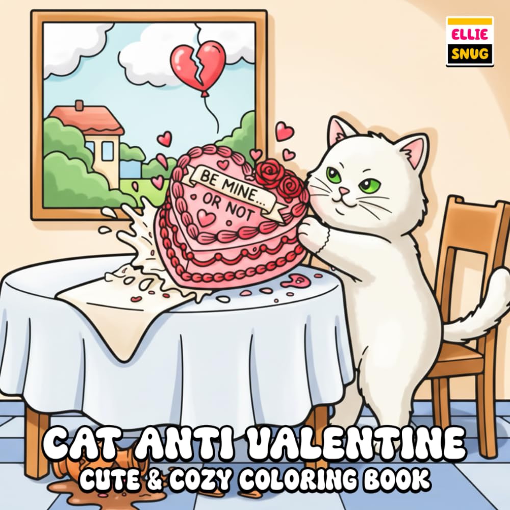 Cat Anti Valentine Coloring Book: Sassy Cats, Funny Anti-Love Scenes, and Playful Valentine Humor Designs