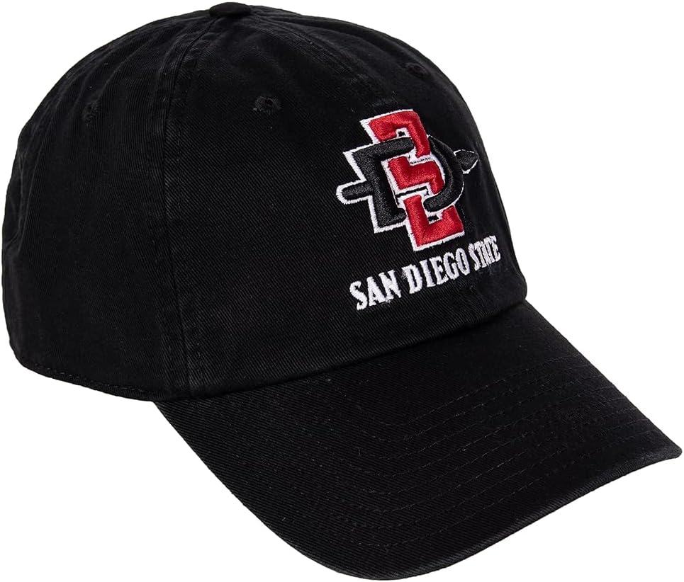 Desert Cactus San Diego State University Baseball Hat SDSU Aztecs Brimmed Embroidered Cap Adjustable Cloth Strap Adult Type B