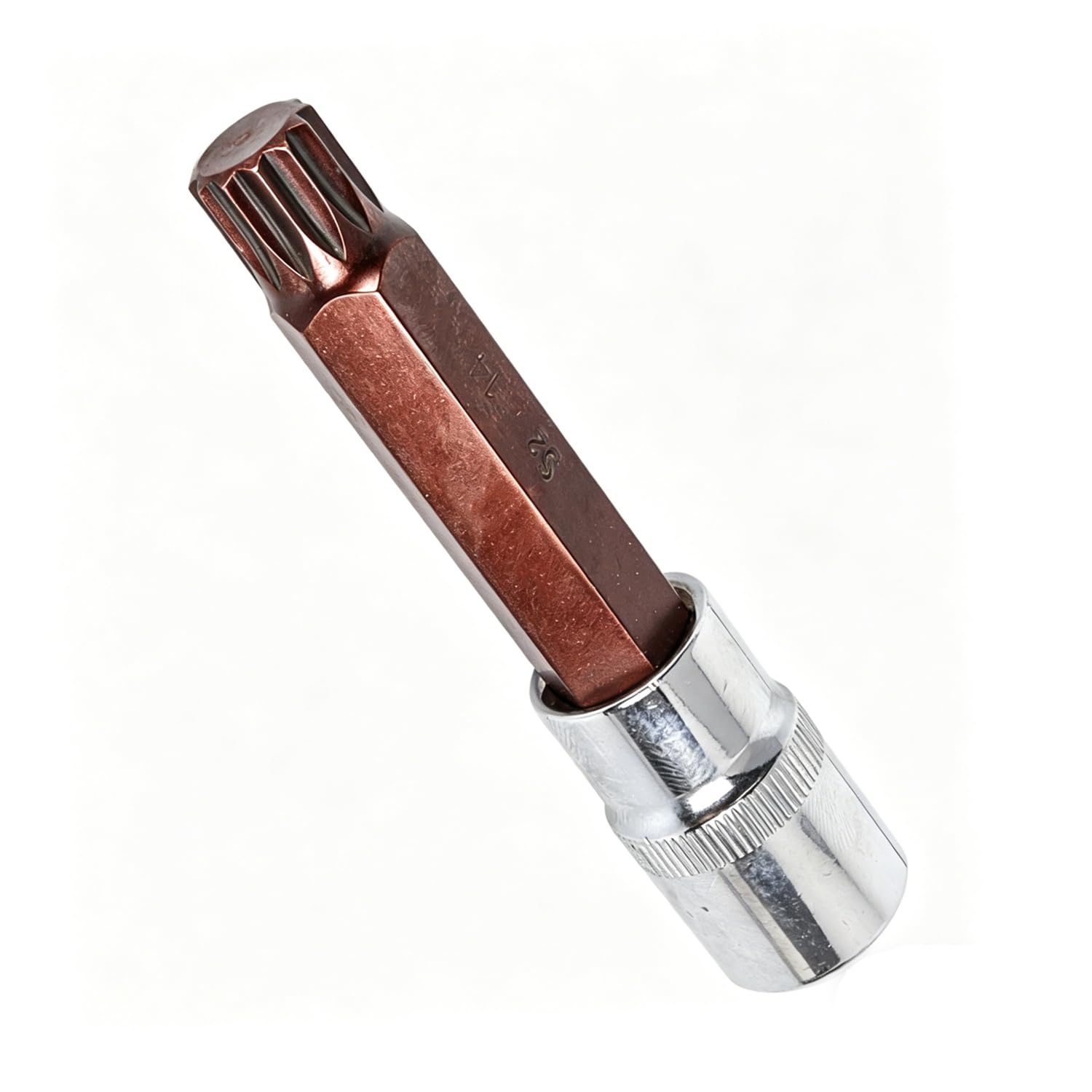 Juttzzei 1/2" Drive x M14 (14mm) Triple Square Spline Bit Socket, Extra Long 3.94" Length 12 Point M14 Spline Bit Socket, Premium S2 & CR-V Steel Sockets for Torque Wrench, Ratchet Wrench