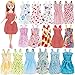 Doll Clothes for Barbie Dresses Gown with Shoes Outfit Set for Xmas Birthday Gift(69 Pack)