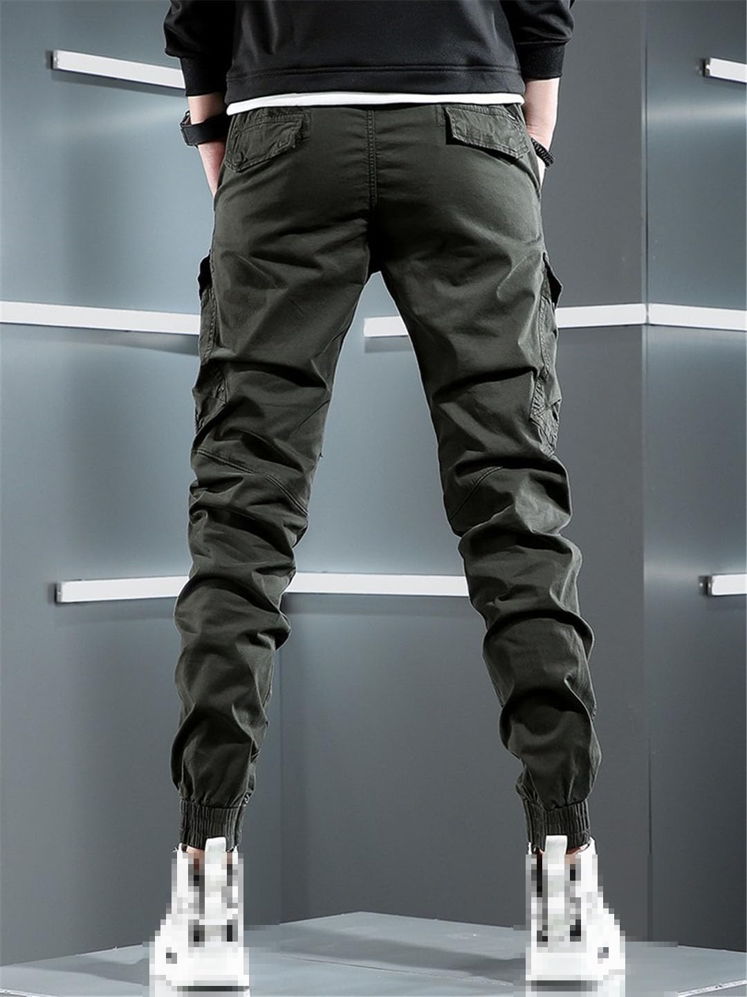 Vogrtcc Pantalones De Carga Tácticos para Hombres Pantalones De Chándal con Cordón Elástico Casual